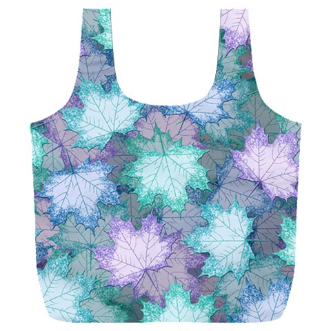 Leaves Glitter Background Winter Full Print Recycle Bag (XXXL) from ArtsNow.com Front