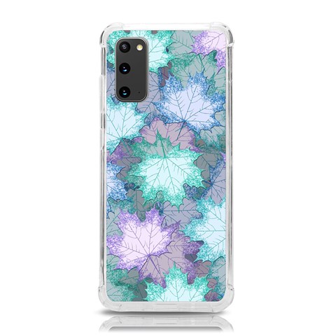 Leaves Glitter Background Winter Samsung Galaxy S20 6.2 Inch TPU UV Case from ArtsNow.com Front