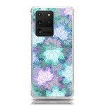 Leaves Glitter Background Winter Samsung Galaxy S20 Ultra 6.9 Inch TPU UV Case