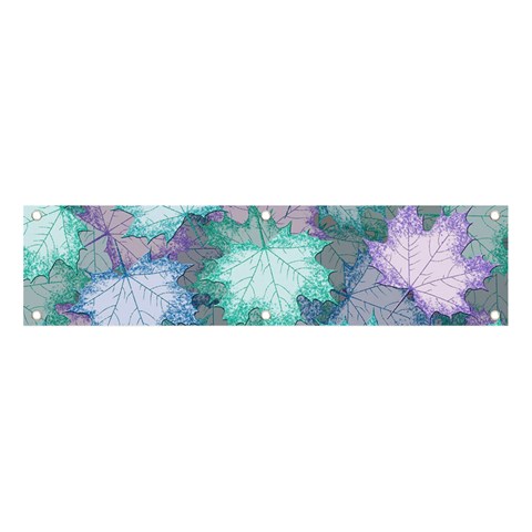 Leaves Glitter Background Winter Banner and Sign 4  x 1  from ArtsNow.com Front