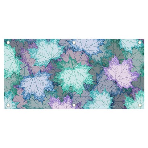 Leaves Glitter Background Winter Banner and Sign 4  x 2  from ArtsNow.com Front