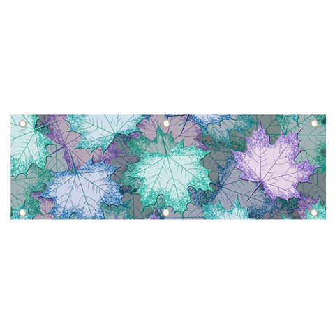 Leaves Glitter Background Winter Banner and Sign 6  x 2  from ArtsNow.com Front