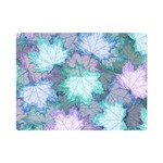 Leaves Glitter Background Winter Premium Plush Fleece Blanket (Mini)
