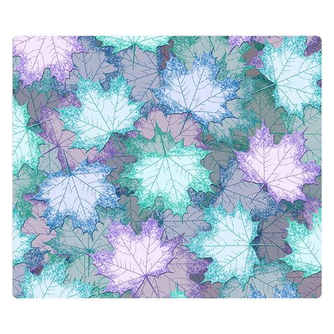 Leaves Glitter Background Winter Premium Plush Fleece Blanket (Small) from ArtsNow.com 50 x40  Blanket Front
