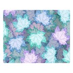 Leaves Glitter Background Winter Premium Plush Fleece Blanket (Large)