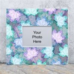 Leaves Glitter Background Winter White Wall Photo Frame 5  x 7 
