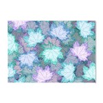 Leaves Glitter Background Winter Crystal Sticker (A4)