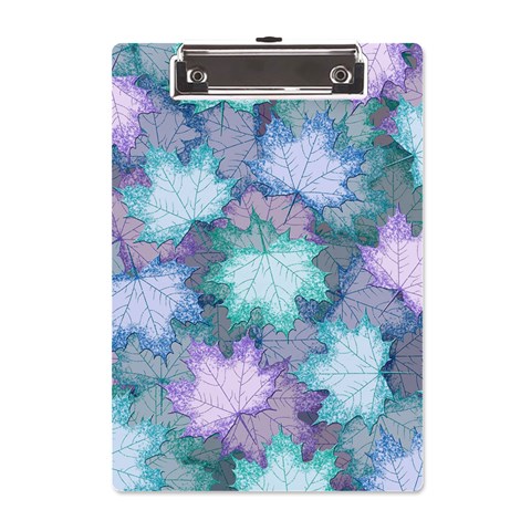 Leaves Glitter Background Winter A5 Acrylic Clipboard from ArtsNow.com Front