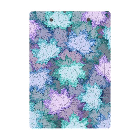 Leaves Glitter Background Winter A5 Acrylic Clipboard from ArtsNow.com Back
