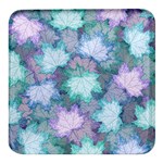 Leaves Glitter Background Winter Square Glass Fridge Magnet (4 pack)