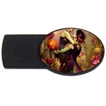Fantasy Floral Couple Dancing USB Flash Drive Oval (2 GB)