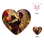 Fantasy Floral Couple Dancing Playing Cards Single Design (Heart)