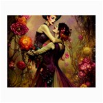 Fantasy Floral Couple Dancing Small Glasses Cloth (2 Sides)