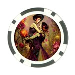 Fantasy Floral Couple Dancing Poker Chip Card Guard