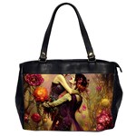 Fantasy Floral Couple Dancing Oversize Office Handbag (2 Sides)