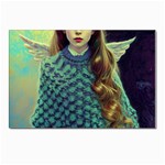 Beautiful Angel Girl In Blue Knit Poncho Postcards 5  x 7  (Pkg of 10)