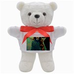 Beautiful Angel Girl In Blue Knit Poncho Teddy Bear
