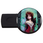 Pretty Fairy Queen In Knit Outfit USB Flash Drive Round (2 GB)