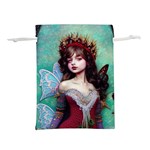 Pretty Fairy Queen In Knit Outfit Lightweight Drawstring Pouch (M)