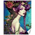 Beautiful Fantasy Fairy With Purple  Hair Canvas 16  x 20 
