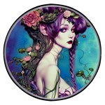 Beautiful Fantasy Fairy With Purple  Hair Wireless Fast Charger(Black)