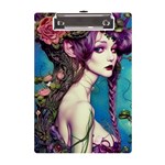 Beautiful Fantasy Fairy With Purple  Hair A5 Acrylic Clipboard