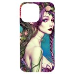 Beautiful Fantasy Fairy With Purple  Hair iPhone 14 Pro Max Black UV Print Case