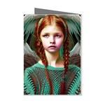 Pretty Redhead  Fairy Angel In Knit Outfit Mini Greeting Cards (Pkg of 8)