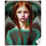 Pretty Redhead  Fairy Angel In Knit Outfit Canvas 11  x 14 