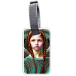 Pretty Redhead  Fairy Angel In Knit Outfit Luggage Tag (one side)