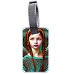 Pretty Redhead  Fairy Angel In Knit Outfit Luggage Tag (two sides)