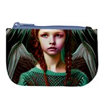 Pretty Redhead  Fairy Angel In Knit Outfit Large Coin Purse
