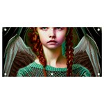 Pretty Redhead  Fairy Angel In Knit Outfit Banner and Sign 4  x 2 