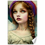 Pretty Fairy Angel In Knit Outfit And Beanie Canvas 24  x 36 