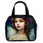 Pretty Fairy Angel In Knit Outfit And Beanie Classic Handbag (Two Sides)
