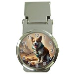 Corgi Dog  In The Middle Of The End Of The World Money Clip Watches