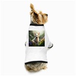 Gorgeous White Fennec Fox Among Flowers 4 Dog T-Shirt