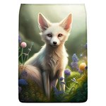 Gorgeous White Fennec Fox Among Flowers 4 Removable Flap Cover (L)
