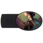 Elegant Victorian Woman 4 USB Flash Drive Oval (2 GB)