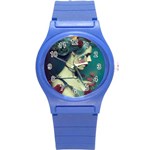 Elegant Victorian Woman 8 Round Plastic Sport Watch (S)