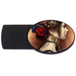 Elegant Victorian Woman 11 USB Flash Drive Oval (2 GB)