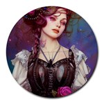 Elegant Victorian Woman 5 Round Mousepad