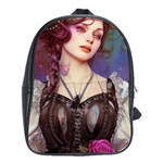 Elegant Victorian Woman 5 School Bag (XL)