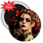 Elegant Victorian Woman 6 3  Magnets (10 pack) 