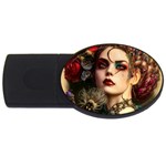 Elegant Victorian Woman 6 USB Flash Drive Oval (2 GB)