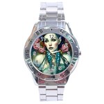 Elegant Victorian Woman 7 Stainless Steel Analogue Watch