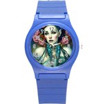 Elegant Victorian Woman 7 Round Plastic Sport Watch (S)