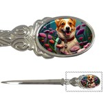 Cute Corgi Dog With Flowers 2 Letter Opener