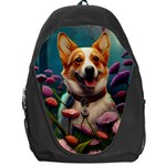Cute Corgi Dog With Flowers 2 Backpack Bag