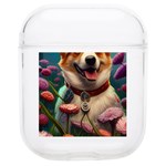 Cute Corgi Dog With Flowers 2 AirPods 1/2 Case